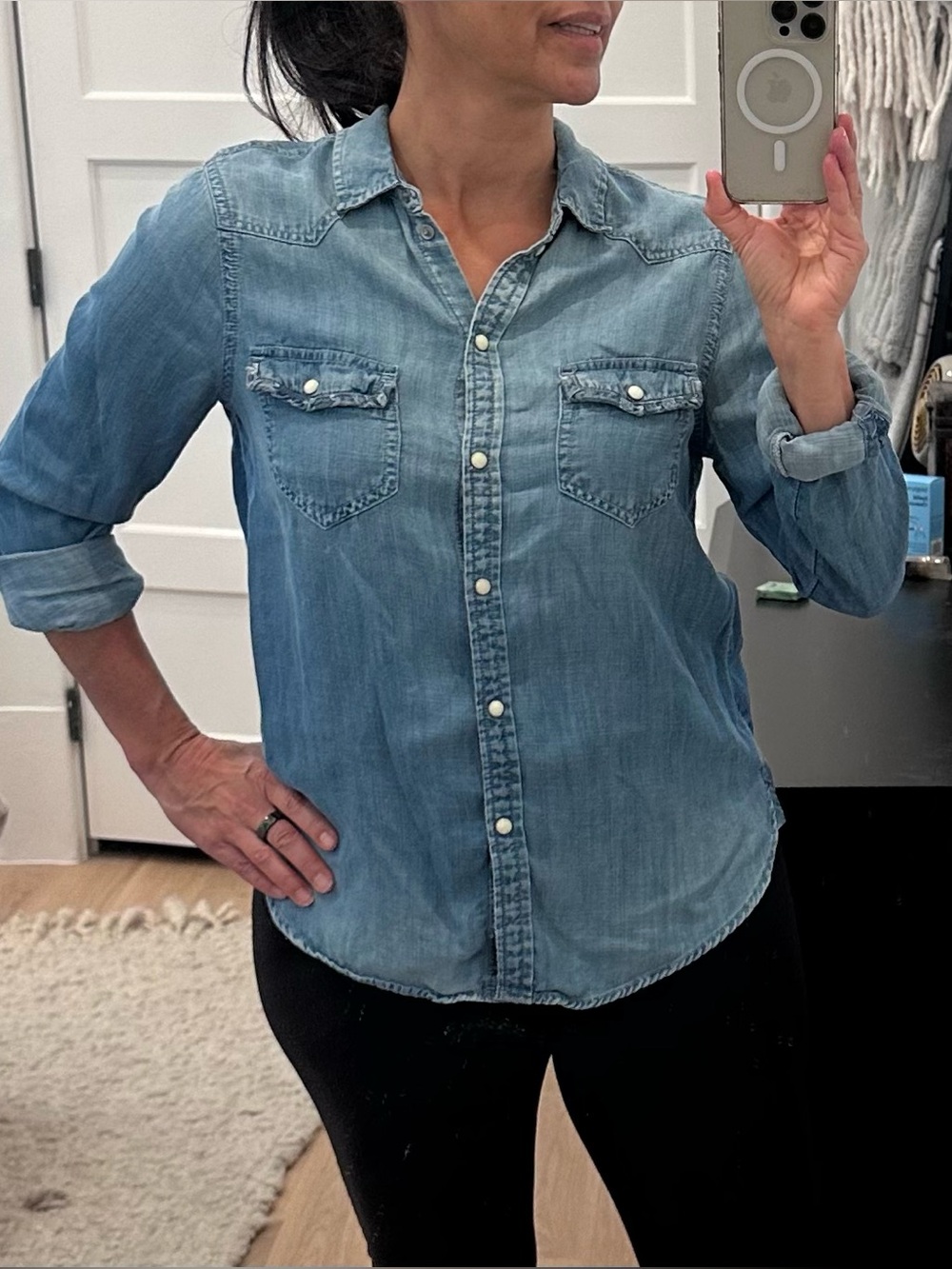 American Eagle Vintage Boyfriemd Denim Shirt